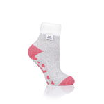 Ladies Original Lounge Socks with Comfy Feather Top - Light Grey