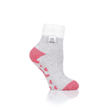 Ladies Original Lounge Socks with Comfy Feather Top - Light Grey