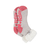 Ladies Original Lounge Socks with Turnover Feather Top - Light Grey
