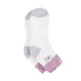 Ladies Original Sleep Socks with Feather Top - Pink & Cream