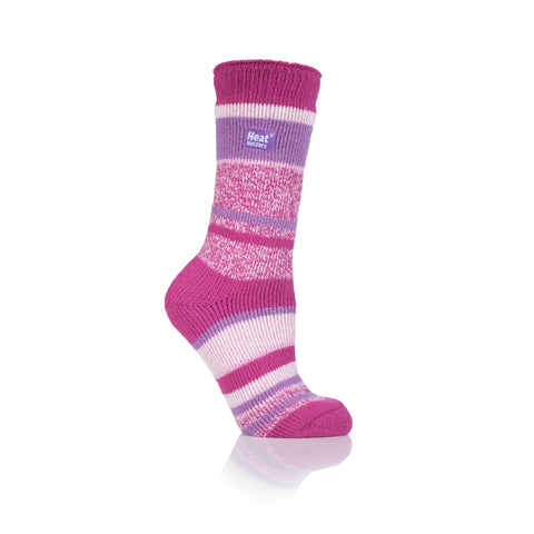 Ladies Original Bosworth Twist Stripe Socks - Pink & Purple – Heat