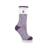 Ladies Original Snowdrop Twist Socks - Purple