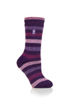 Ladies  Original Stripe Socks Delamere - Purple