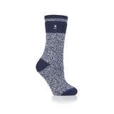 Ladies Original Sydney Block Stripe Socks - Soft Navy