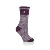 Ladies Original Sydney Block Stripe Socks - Plum