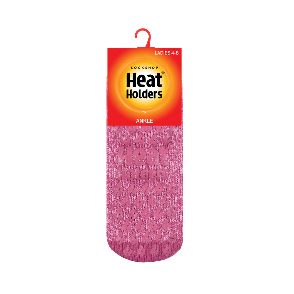 Ladies Original Pisa Ankle Slipper Socks - Muted Pink