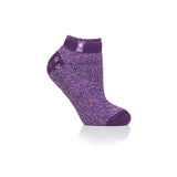 Ladies Original Pisa Ankle Slipper Socks - Purple