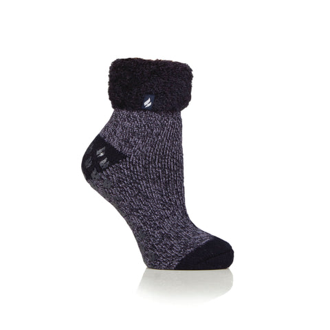 Ladies Original Queenstown Lounge Socks with Turnover Top - Dark Navy