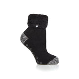 Ladies Original Queenstown Lounge Socks with Turnover Top - Black