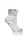 Kids Original Lounge Socks with Turnover Feather Top - Silver Grey