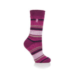 Ladies Original Barcelona Multi Stripe Socks - Fuchsia