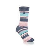 Ladies Original Palma Multi Stripe Socks - Denim