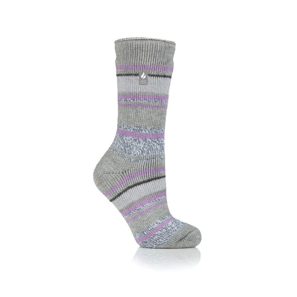 Ladies Original Palma Multi Stripe Socks - Grey