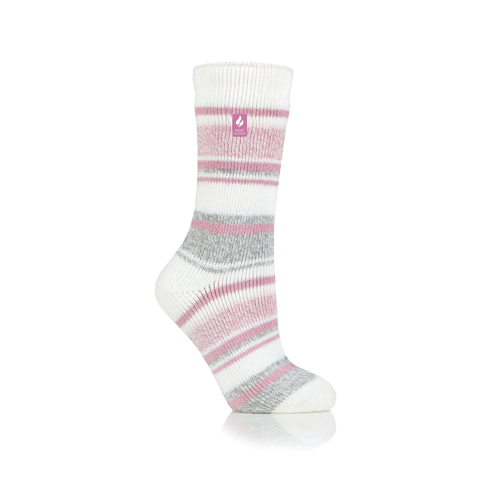 Ladies Original Palma Multi Stripe Socks - Ivory