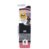 Ladies Original Long Ski & Snow Sports Socks - Black & Pink