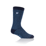 Mens Original Twist Slipper Socks - Navy & Denim