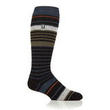 Mens Original Extra Long Ski & Snow Sports Socks - Charcoal & Olive