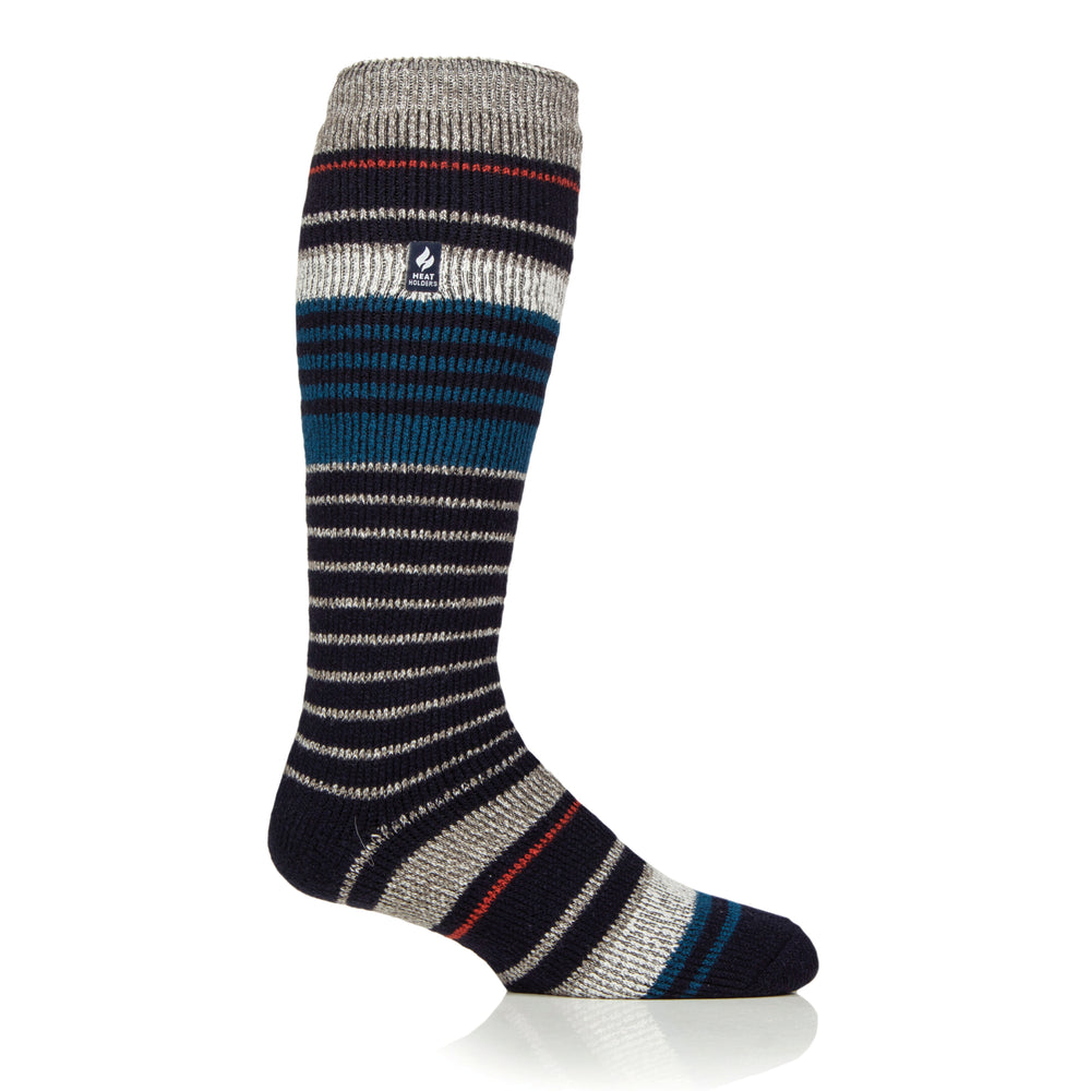 Mens Original Extra Long Ski & Snow Sports Socks - Navy / Mid Grey