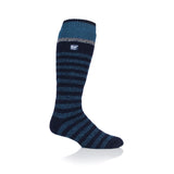 Mens Original Extra Long Ski & Snow Sports Socks - Navy Stripe