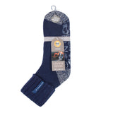 Mens Original Whitaker Lounge Socks with Rib Top - Navy