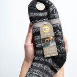 Mens Original Whitaker Lounge Socks with Rib Top - Black Stripe