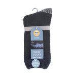 Mens Original Lumi Sleep Socks with Feather Top - Charcoal & Grey
