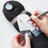 Mens Original Olwen Sleep Socks with Feather Turnover Top - Black