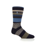 Mens Original Galway Multi Stripe Socks - Navy & Olive