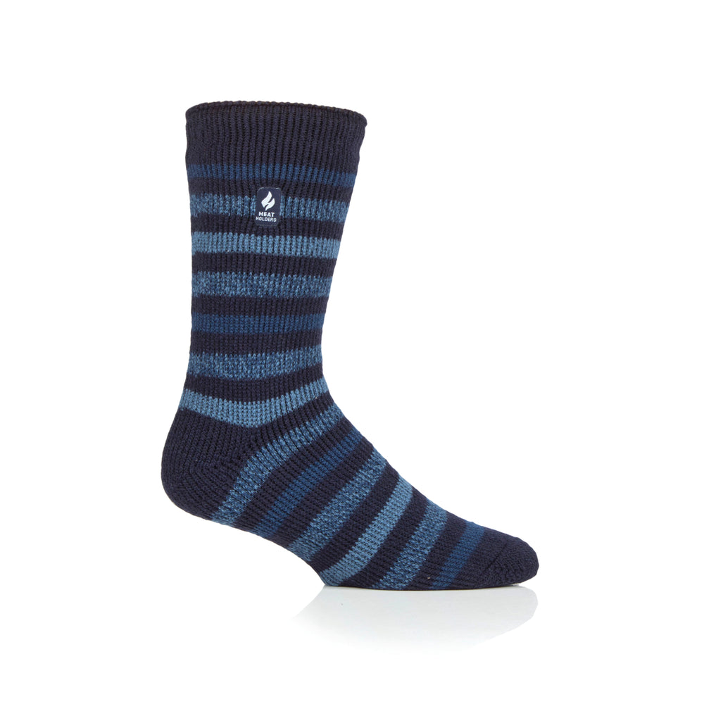 Mens Original Dublin Medium Stripe Socks - Navy