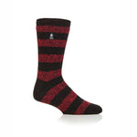 Mens Original Palermo Chunky Stripe Socks - Charcoal & Red
