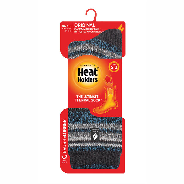 Mens Original Bari Multi Stripe Socks - Charcoal