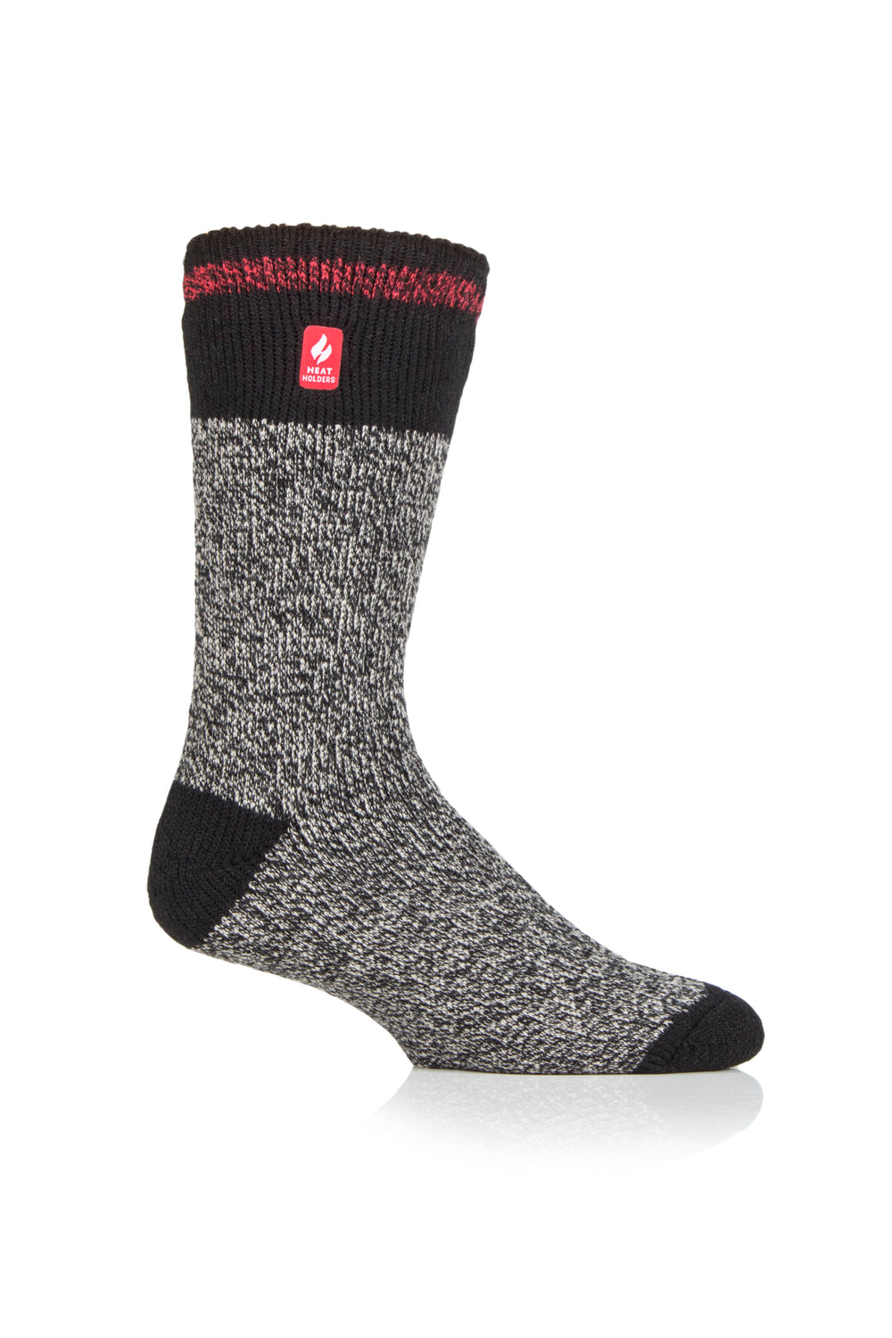 Mens Original Porto Rugged Block Stripe Socks - Black & Red