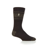 Mens Original Athens Stripe Socks - Charcoal & Olive