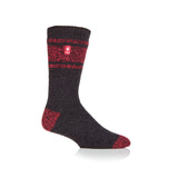 Mens Original Athens Stripe Socks - Charcoal & Red