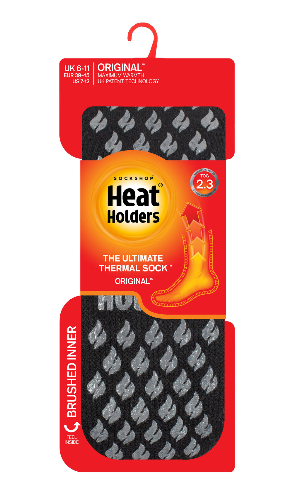 Mens Original Patras Thermal Slipper Socks - Black
