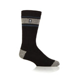 Mens Original Fraser Cuff Stripe Socks - Charcoal/Grey