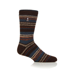 Mens Original Leavenworth Stripe Socks - Earth Brown / Auburn