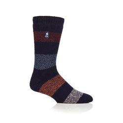 Mens Original Barrow Wide Stripe Socks - Navy