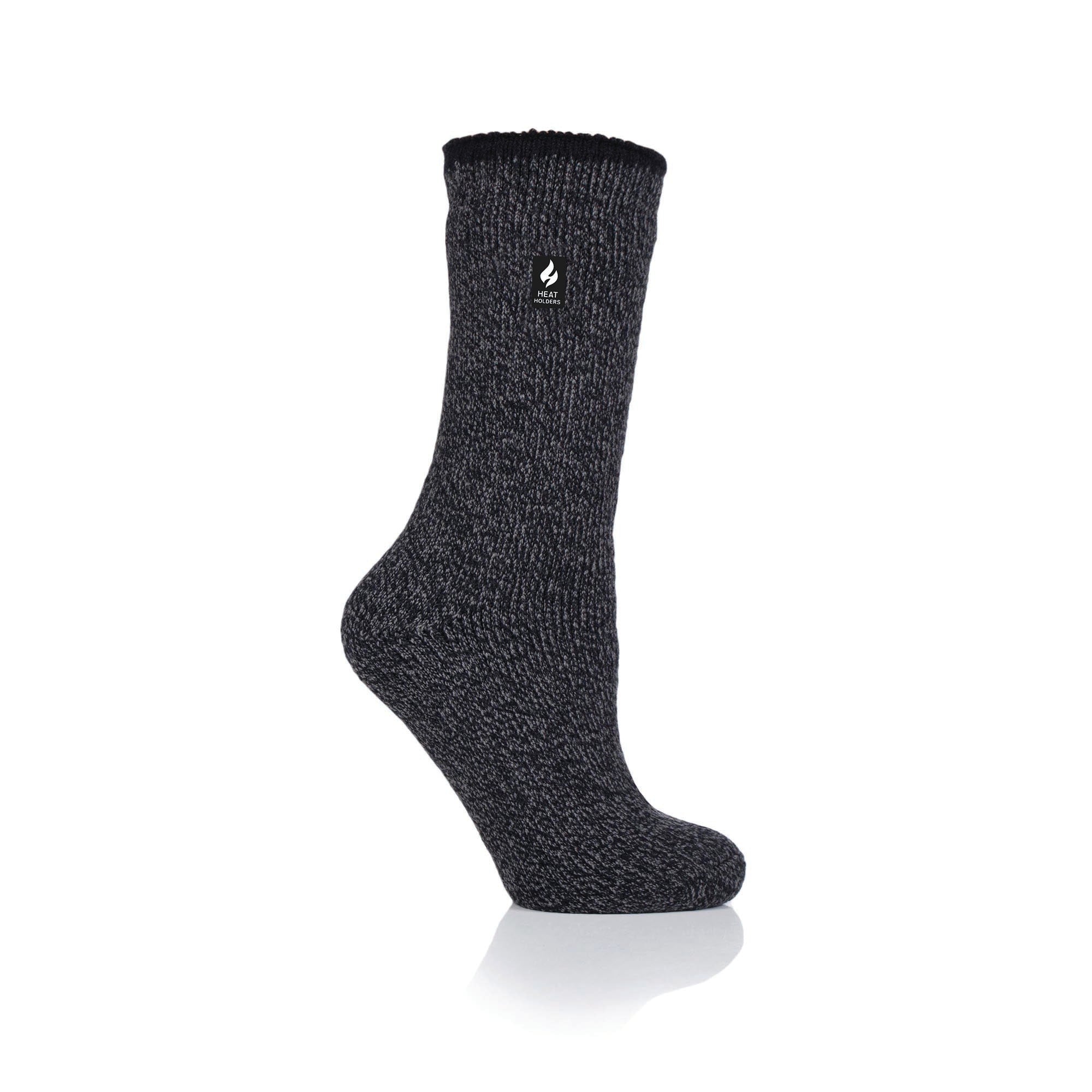 Ladies Original Outdoors Merino Wool Blend Socks Black Heat Holders