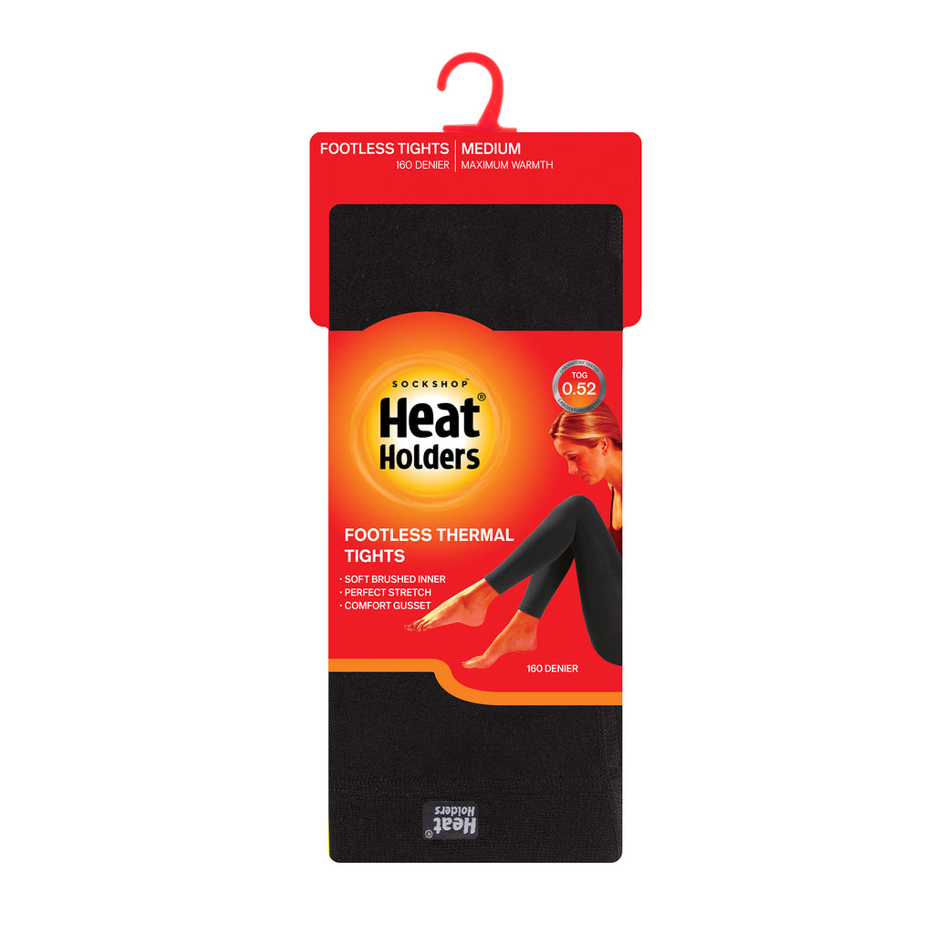 Heat Holders Womens Genuine Thermal Brushed Leggings Medium Black