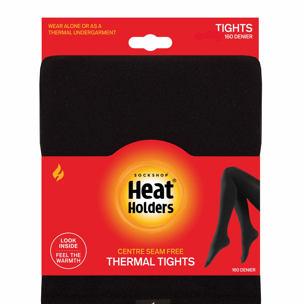 Ladies Thermal Centre Seam Free Tights - Black