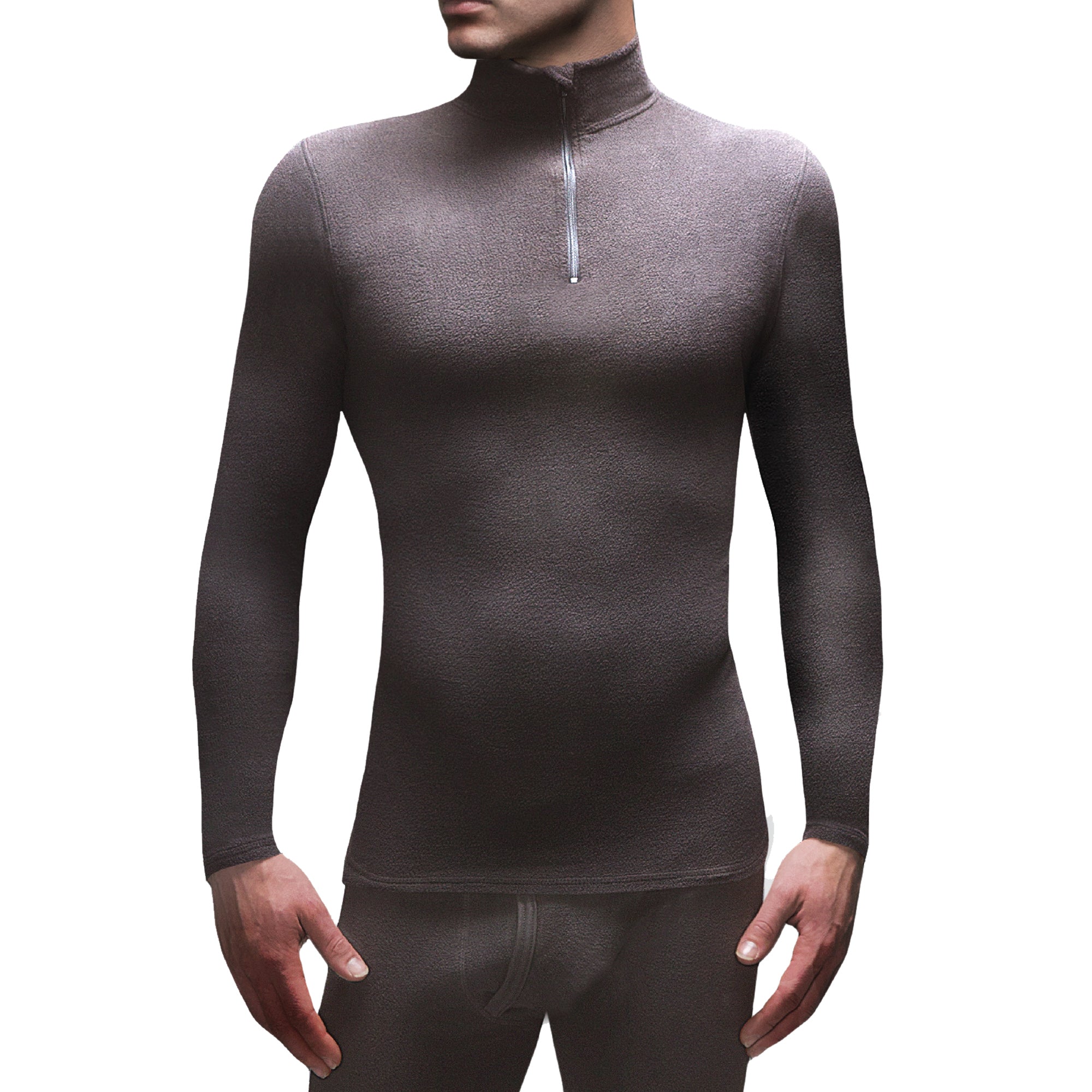 Mens Microfleece Baselayer Long Sleeved Top Black