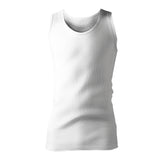 Mens Thermal Sleeveless Singlet Vest - White