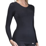 Ladies Thermal Long Sleeve Top - Black