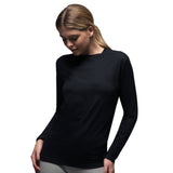 Ladies Ultra Lite Thermal Underwear Top - Black