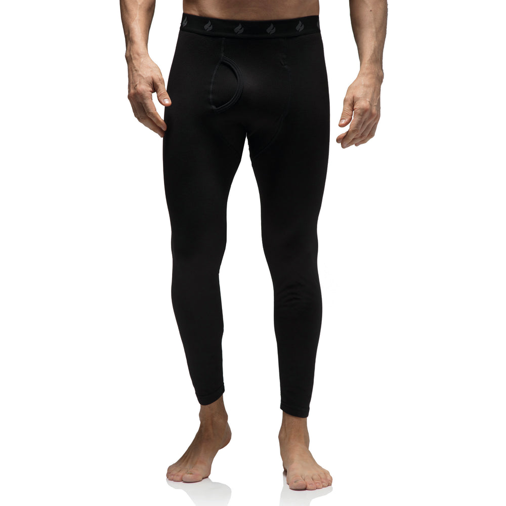 Mens Lite Thermal Underwear Bottoms - Black