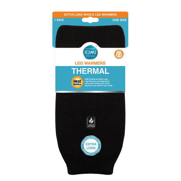 Unisex IOMI FootNurse Original Thermal Full Leg Warmers - Black