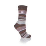 Ladies Original Cabin Fever Stripe Socks - Brown