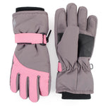 Kids Performance Ski Gloves - Grey & Pink
