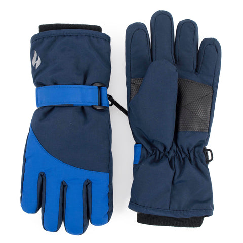 Kids Performance Ski Gloves - Navy & Blue